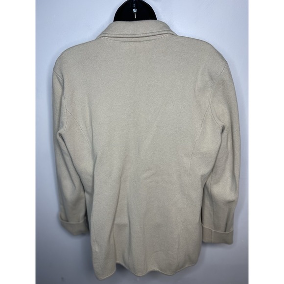 Lauren Ralph Lauren Women's Ivory Cotton Knit Blazer Size Large - Picture 7 of 12